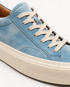 TAVERNA COWHIDE SNEAKER - OCEAN BLUE