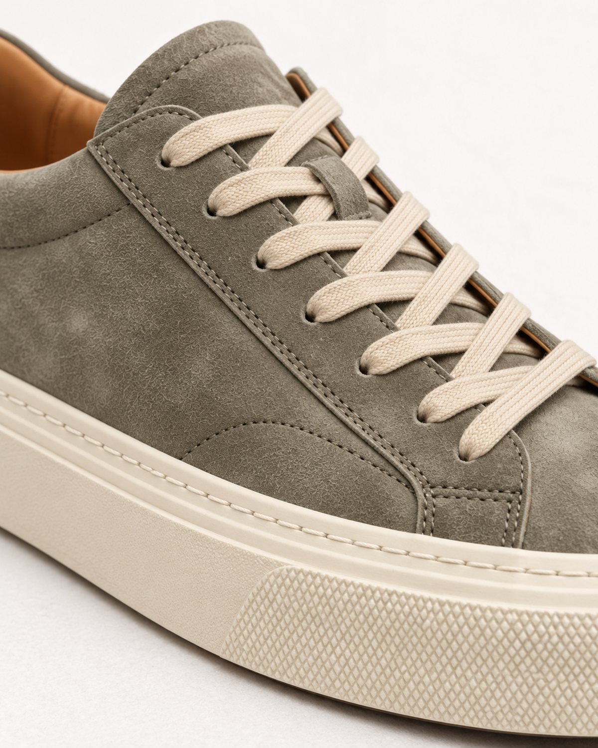 TAVERNA COWHIDE SNEAKER - SAGE GREEN