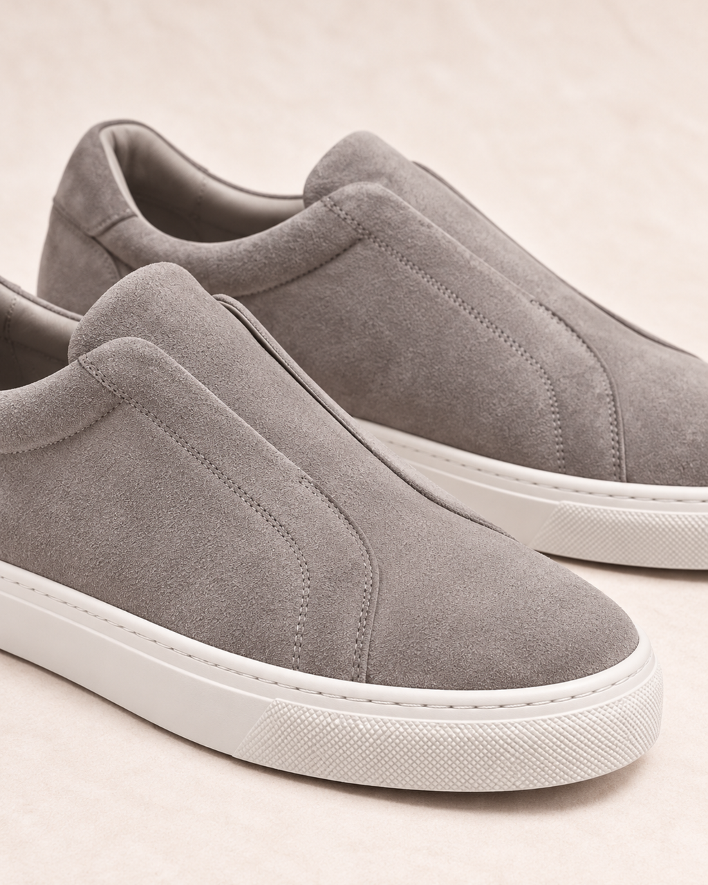 MONACO SUEDE SLIP-ON - GREY