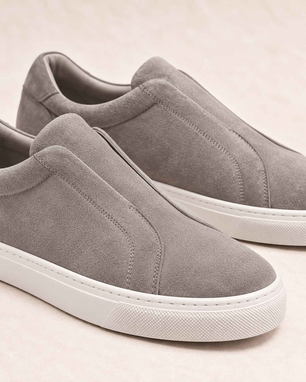 MONACO SUEDE SLIP-ON - GREY