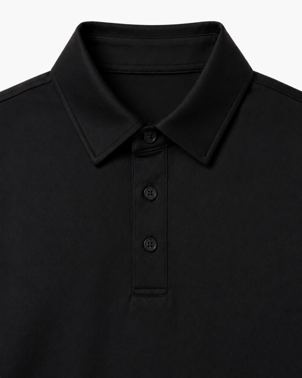 MERCERIZED COTTON POLO - BLACK
