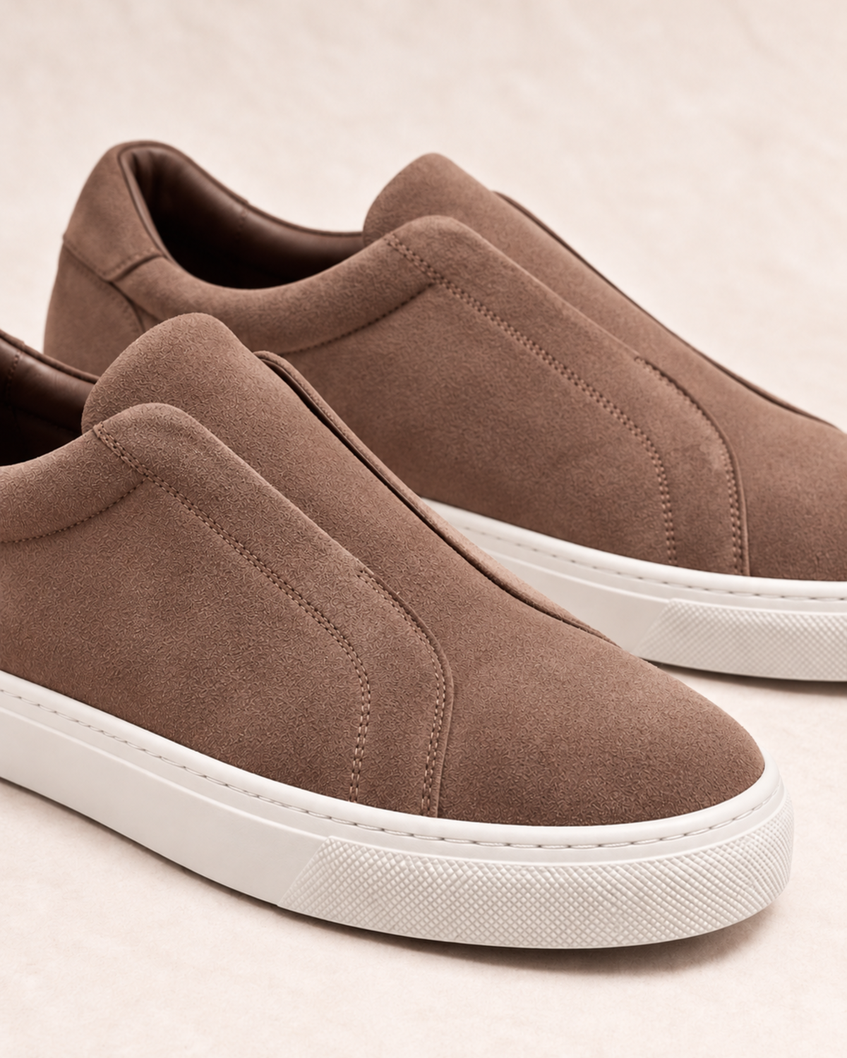 MONACO SUEDE SLIP-ON - BROWN