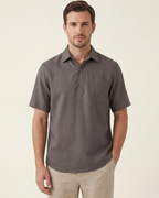 MONZA LINEN POLO - GREY