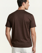 MERCERIZED COTTON TEE - ESPRESSO