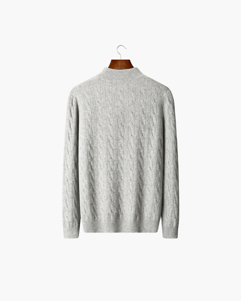 MERINO CABLE HALF ZIP