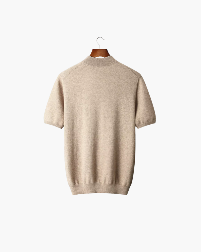 CASHMERE MOCK NECK ESSENTIAL TEE