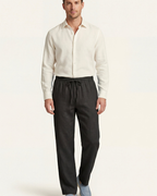 CATANIA LINEN TROUSERS - BLACK