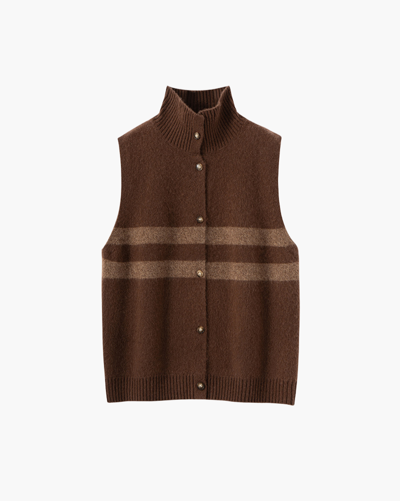 CASHMERE SLEEVELESS TURTLENECK