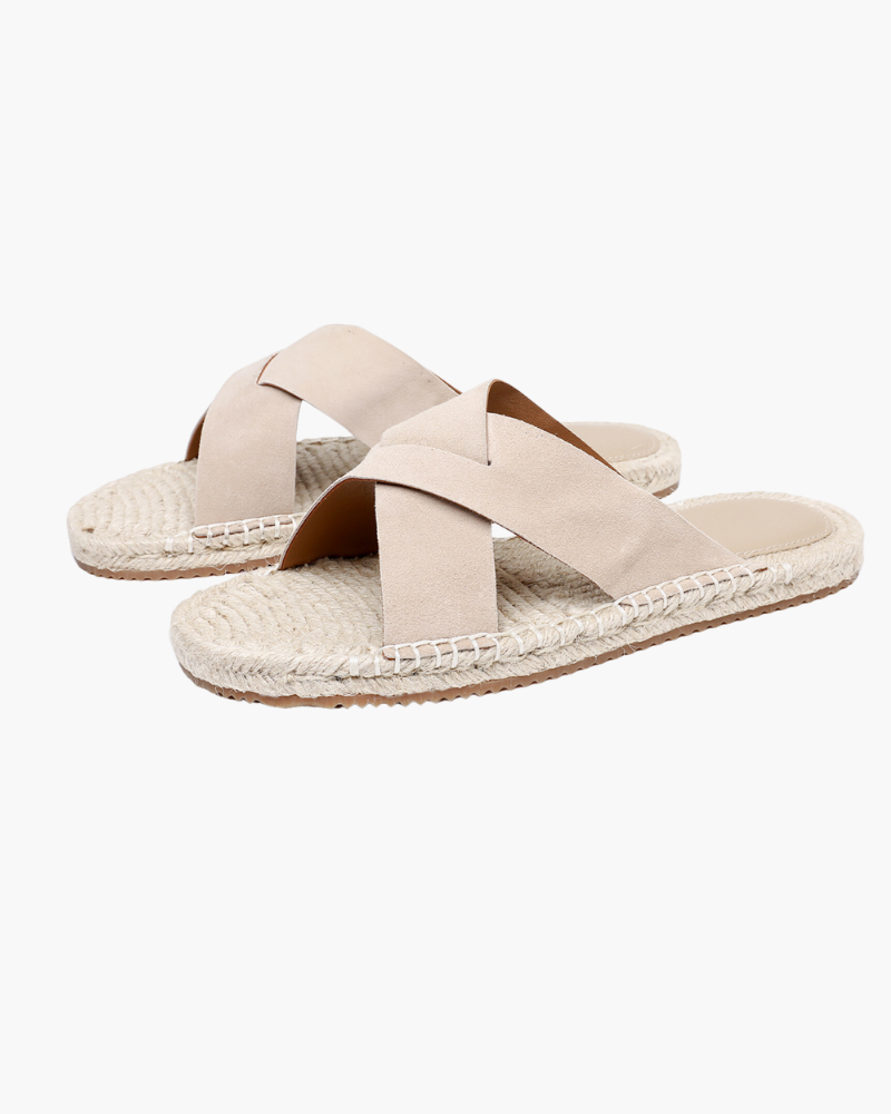 SHEEP SUEDE SANDAL - IVORY