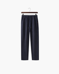 CAPRI STRETCH LINEN TROUSER - NAVY BLUE