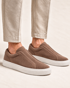 MONACO SUEDE SLIP-ON - BROWN