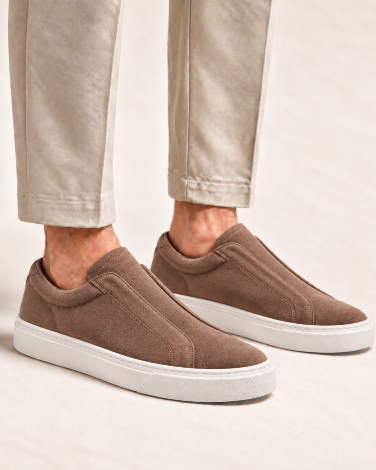 MONACO SUEDE SLIP-ON - BROWN