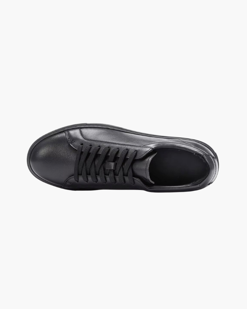 ESSENTIAL LEATHER SNEAKER – BLACK