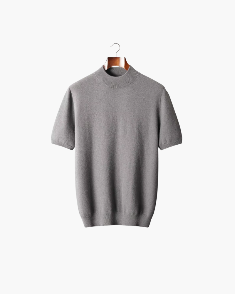 CASHMERE MOCK NECK ESSENTIAL TEE