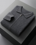 CASHMERE ZIP CARDIGAN