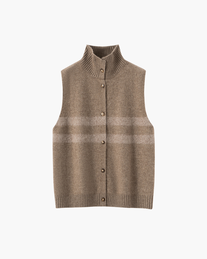 CASHMERE SLEEVELESS TURTLENECK