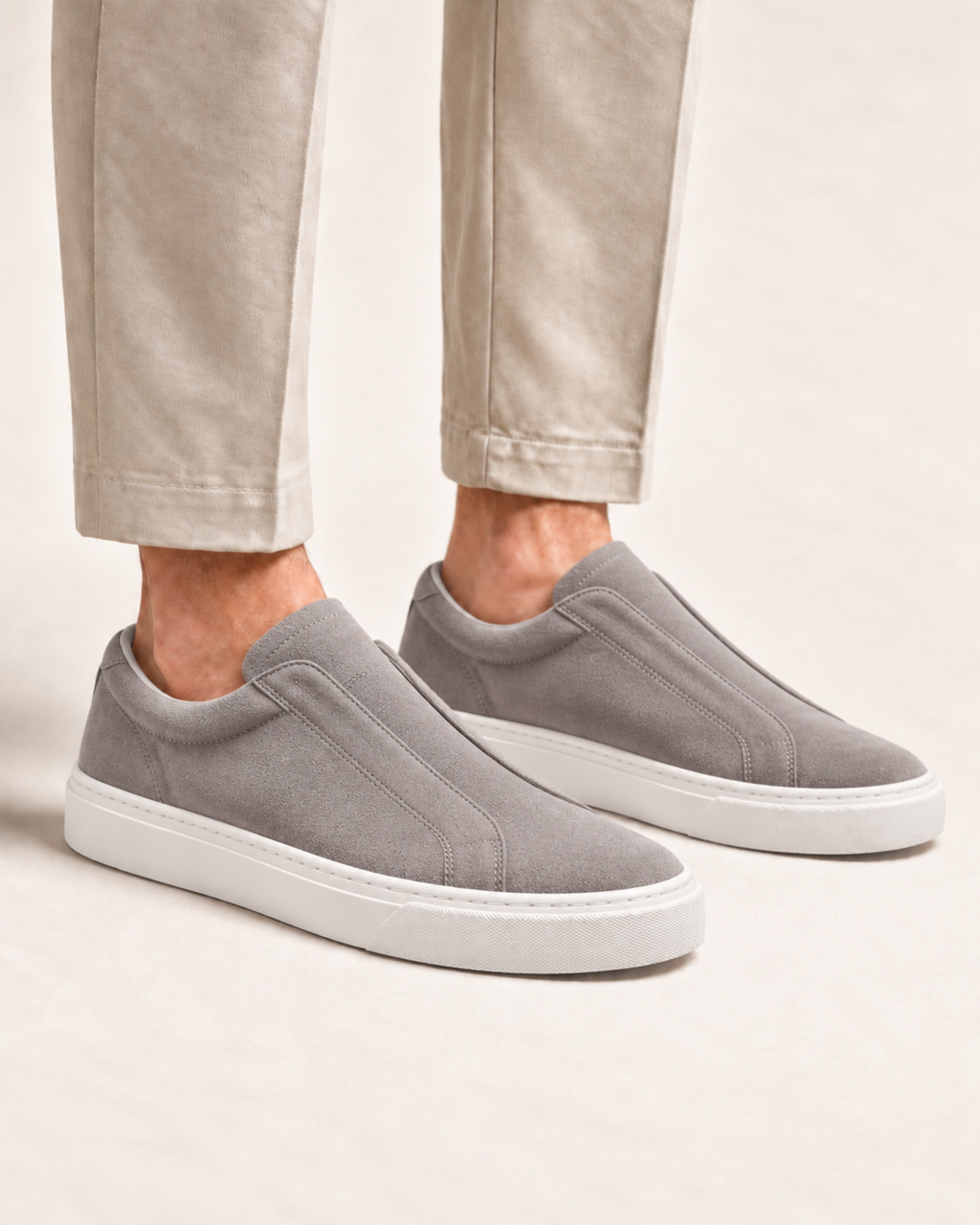 MONACO SUEDE SLIP-ON - GREY