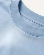 MERCERIZED COTTON TEE - OCEAN BLUE