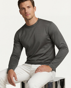 MERCERIZED COTTON LONGSLEEVE - GREY