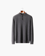 CASHMERE BUTTON CLASSIC SWEATER