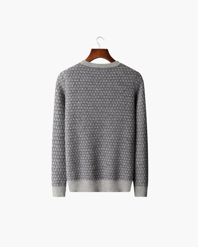 CASHMERE JACQUARD CLASSIC CREWNECK