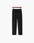 CAPRI STRETCH LINEN TROUSER - BLACK
