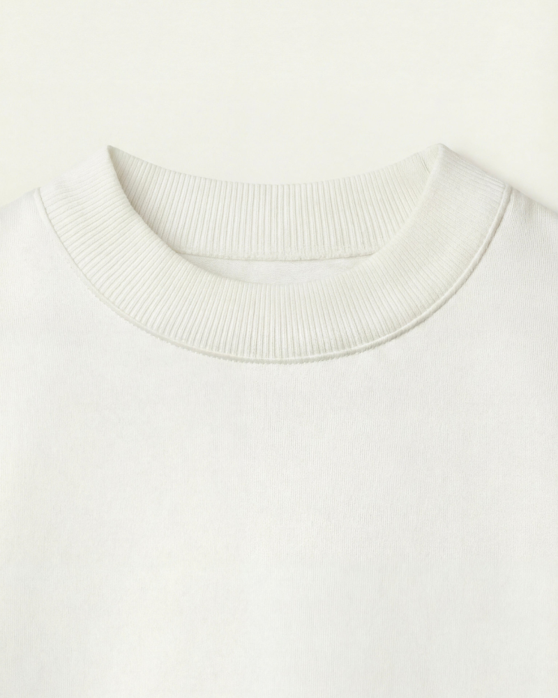 MERCERIZED COTTON TEE - WHITE