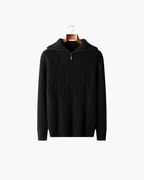 CASHMERE CABLE HALF ZIP