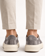 TAVERNA COWHIDE SNEAKER - GREY