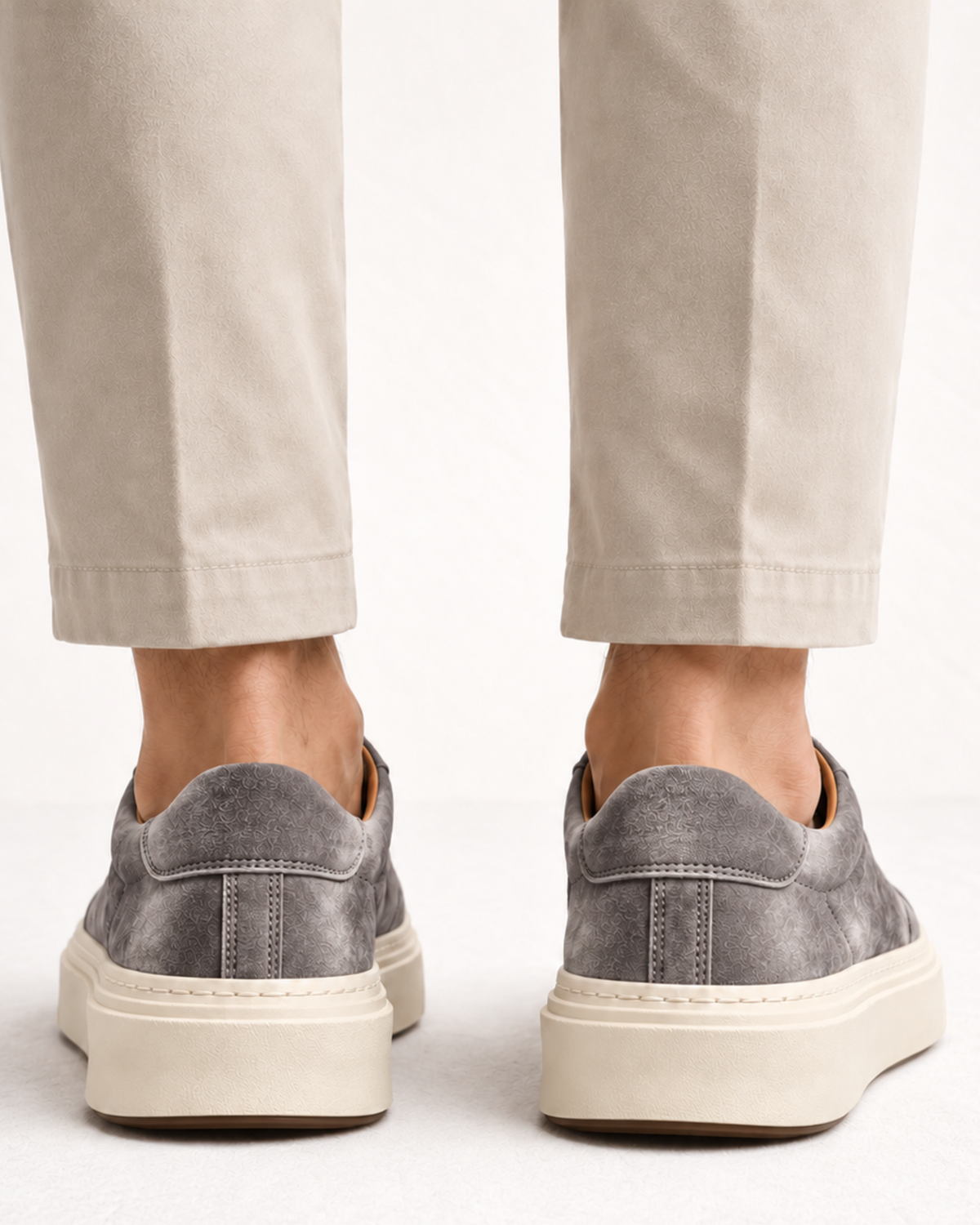 TAVERNA COWHIDE SNEAKER - GREY