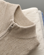 MERINO CABLE HALF ZIP
