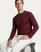 MERCERIZED COTTON LONGSLEEVE - BURGUNDY