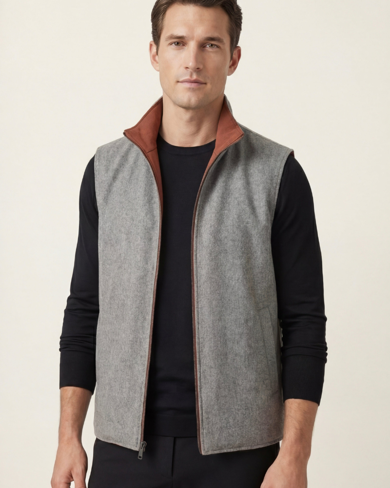 VALERE REVERSIBLE VEST - TERRACOTTA