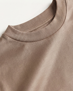 MERCERIZED COTTON TEE - TAUPE