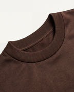 MERCERIZED COTTON TEE - ESPRESSO