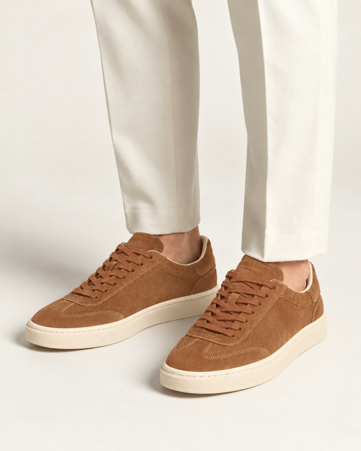LUCIEN SUEDE TRAINER - BROWN