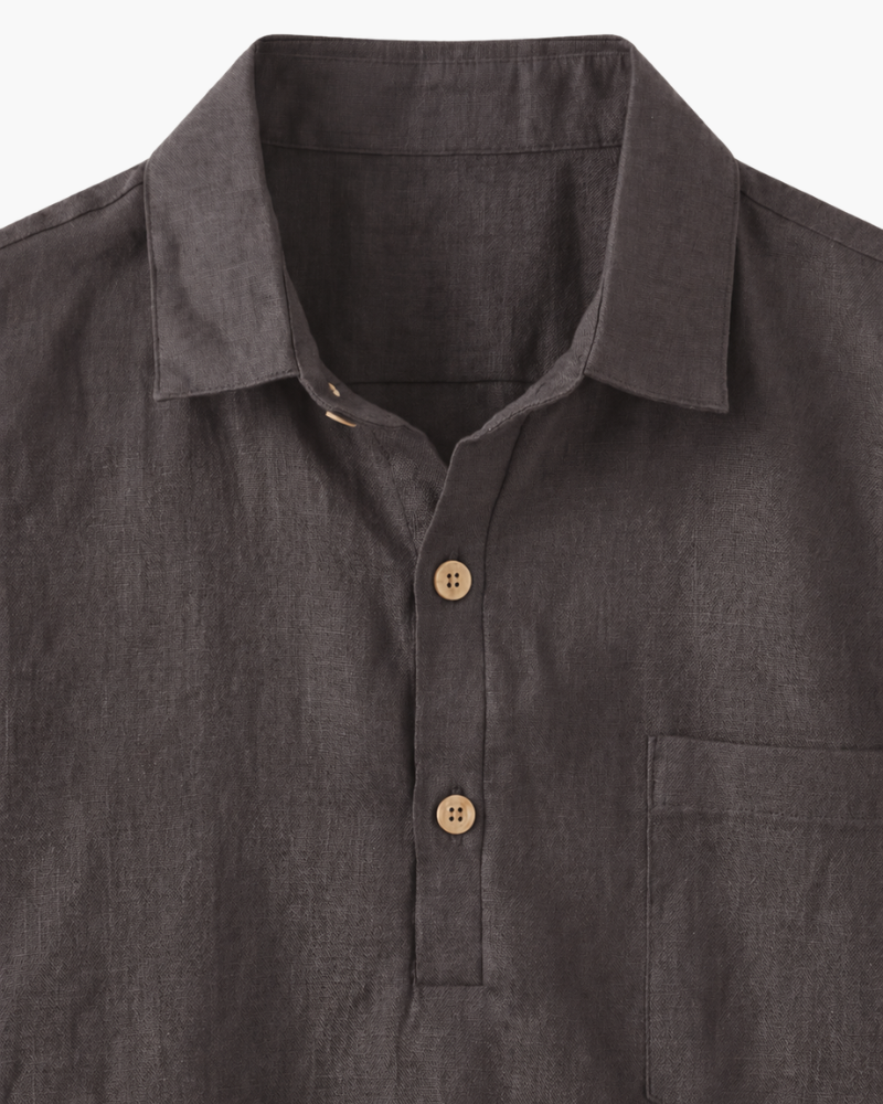 MONZA LINEN POLO - GREY