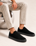 MONACO SUEDE SLIP-ON - BLACK