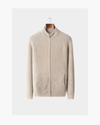 CASHMERE RIBBED CLASSIC CARDIGAN