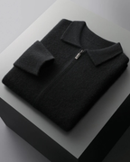 CASHMERE ZIP CARDIGAN