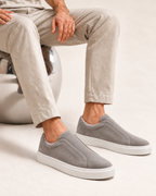 MONACO SUEDE SLIP-ON - GREY