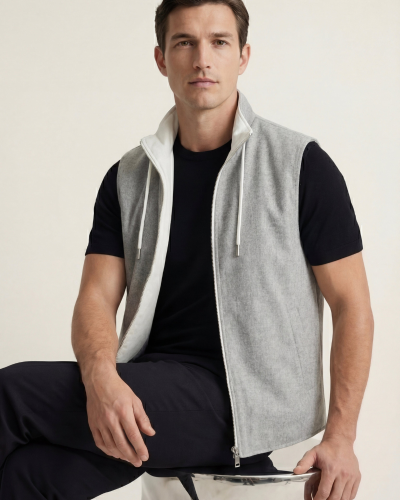 VALERE REVERSIBLE VEST - IVORY