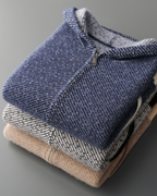 MERINO JACQUARD ZIP VEST