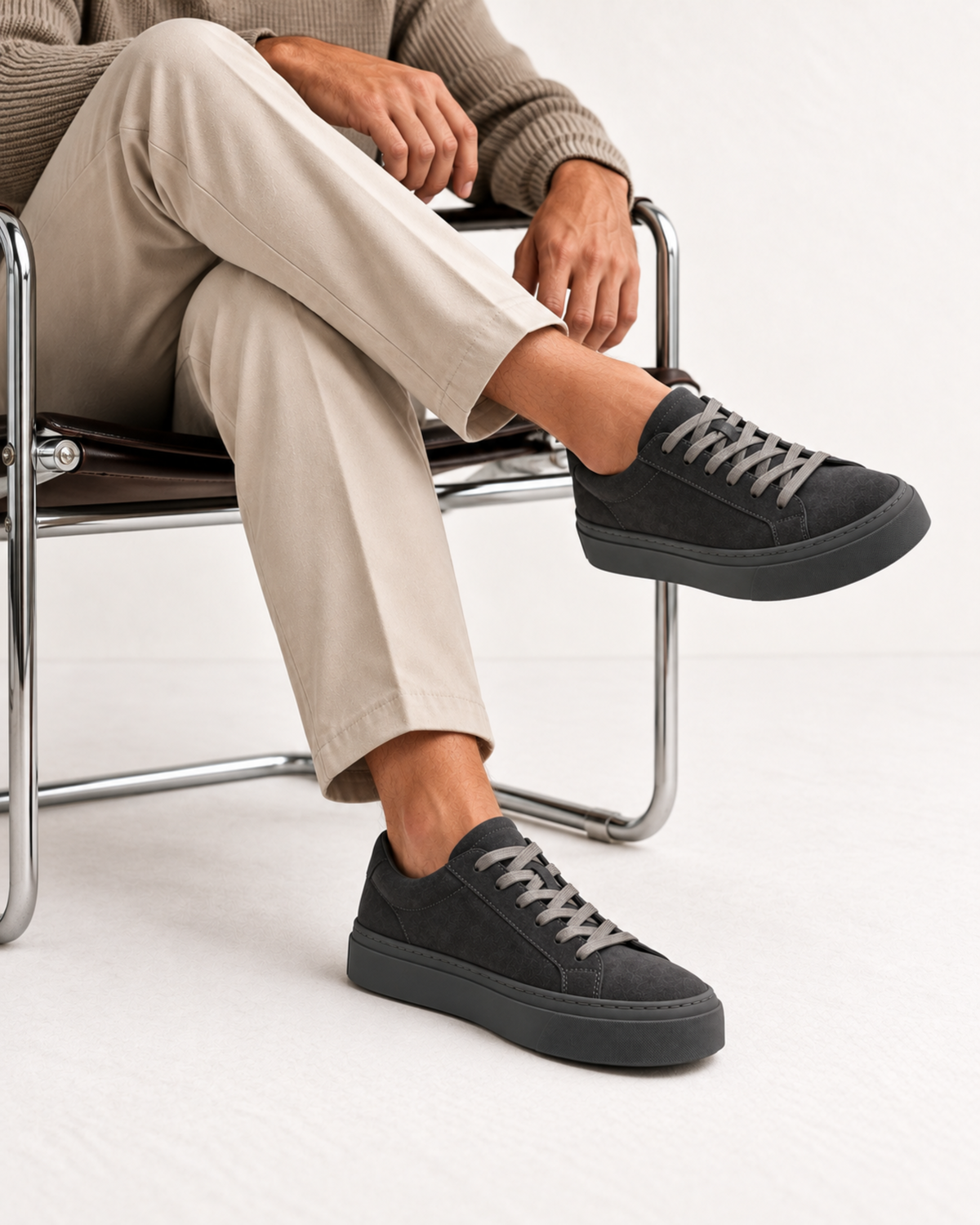 VERONA SUEDE SNEAKER - GREY