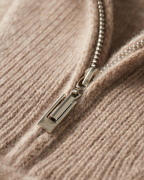 CASHMERE CABLE HALF ZIP