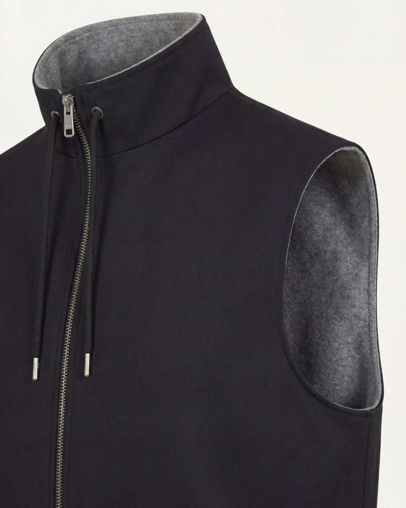 VALERE REVERSIBLE VEST - BLACK