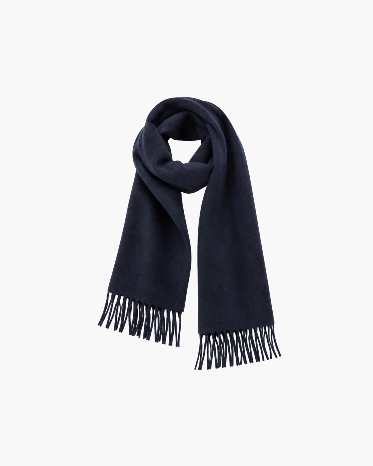 LUCIEN MERINO WOOL SCARF - NAVY