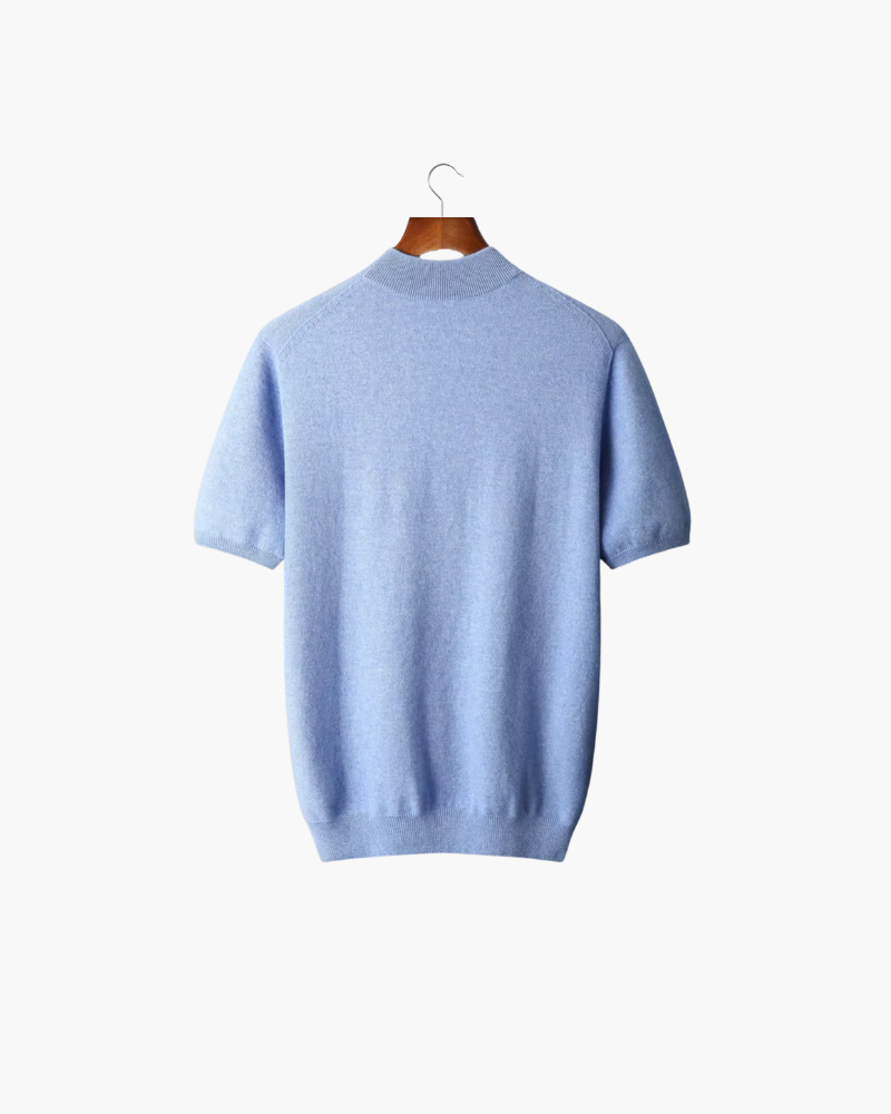 CASHMERE MOCK NECK ESSENTIAL TEE