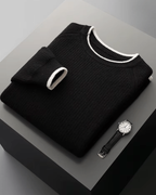 MERINO TWO-TONE CREWNECK