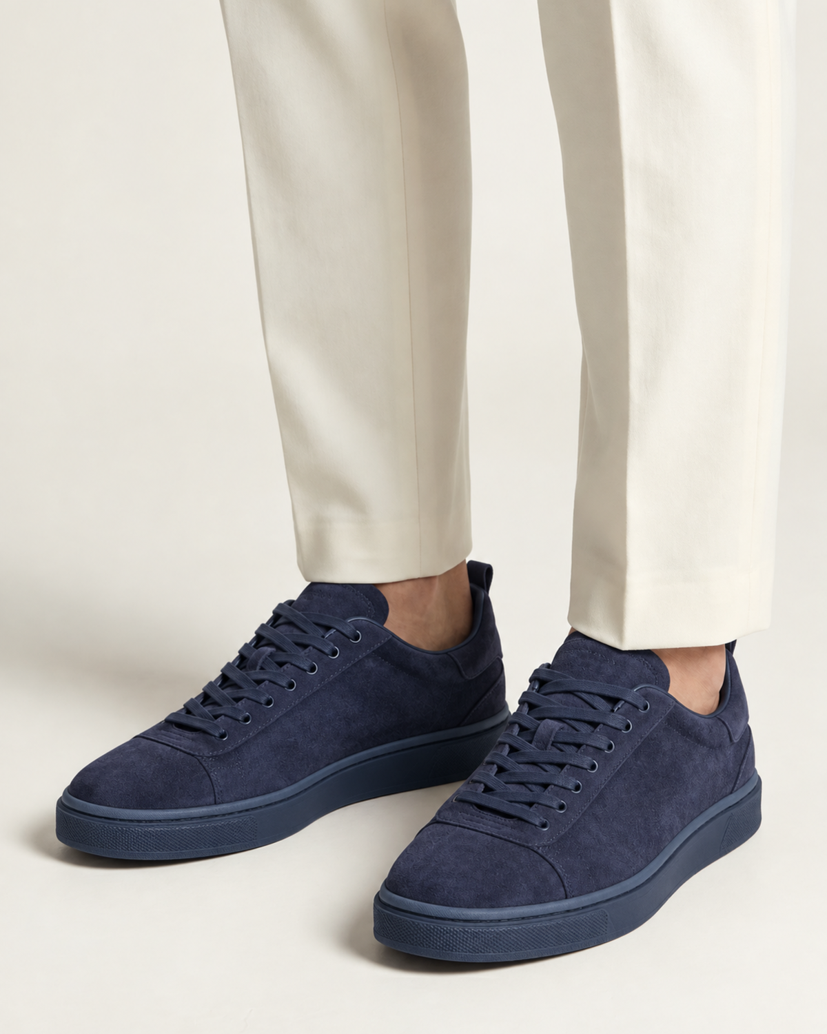 SUEDE WALK TRAINER - NAVY